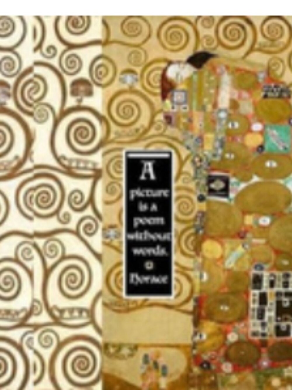 Klimt Fabric Swatch- Medallion and Quote "A picture"